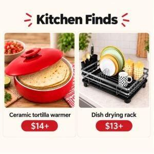 Ceramic tortilla/roti keeper, Dish drying rack