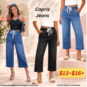 Wide Leg Capri Pants