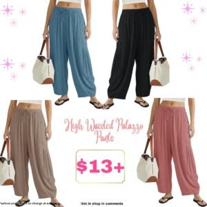 High Waisted Wide Leg Palazzo Pants