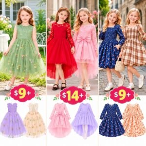 Girls’ smocked dresses, Lace tulle dresses