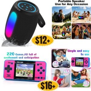 Portable Bluetooth Speaker, Portable Handheld Game 