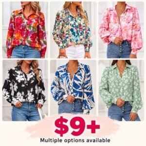 Women's chiffon button-down shirts