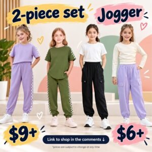 Girls Sweatpants, 2PC Tracksuit