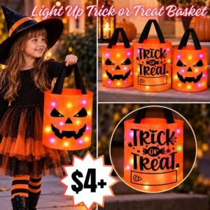 Light Up Trick or Treat Basket