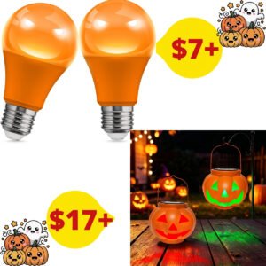 Halloween Pumpkin Solar Lanterns |  LED Halloween Orange Light