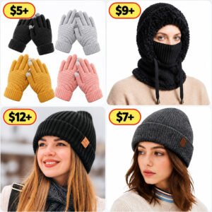 Winter Essentials -  Winter Beanie - Gloves - Thermal Balaclava