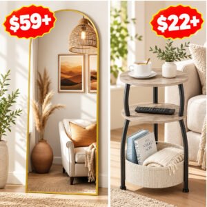Floor Mirror | Round Side Table f