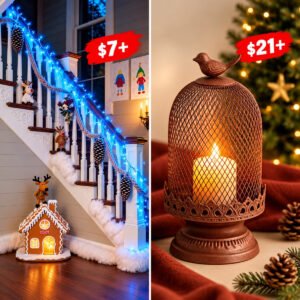 Metal Birdcage Candle Holders |  LED Christmas Lights - 25ft