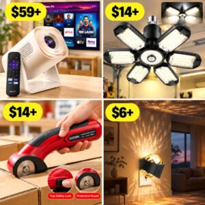 Led Garage Lights | Night Light | Cordless Electric Scissor | Smart Projector