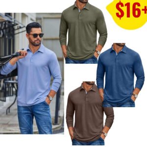 Mens Long Sleeve Polo Shirt