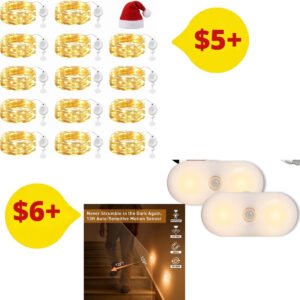Rechargeable Motion Sensor Night Light | 14 Pack LED Fairy Lights