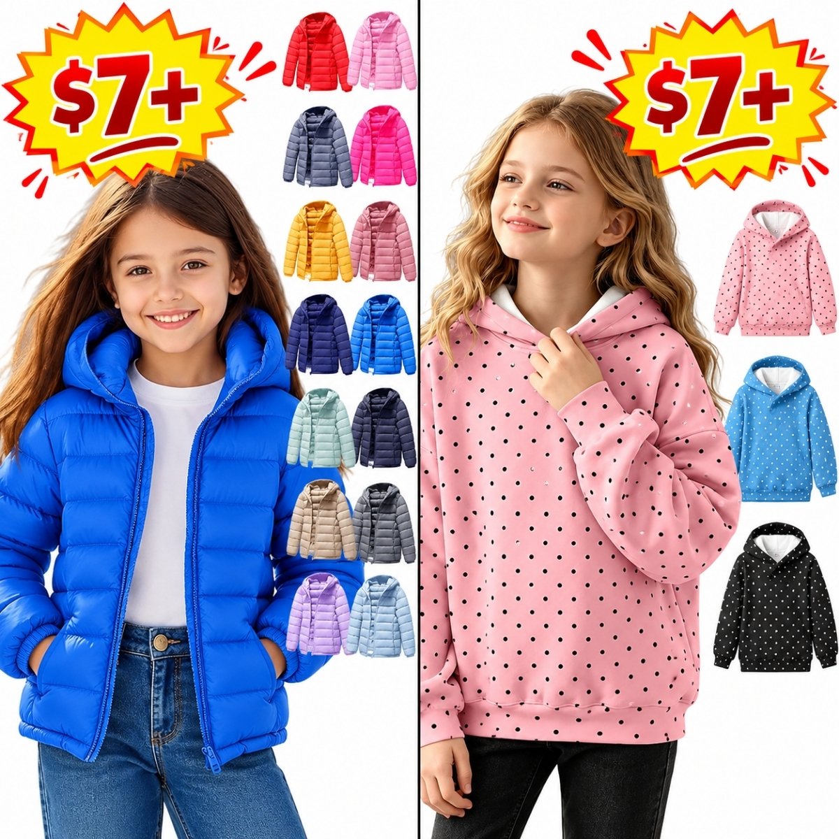 GIrls Polka Dot Hoodie & Polka Dot Hoodie