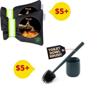 Toilet Brush and Holder Set | 2Pack Outdoor Faucet Covers