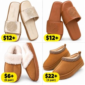 Womens FLat Sandals and Fuzzy shoes