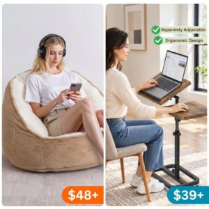Rolling Portable Laptop Table  | Bean Bag