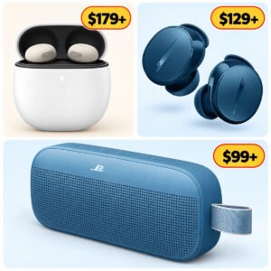 Branded Bluetooth Speaker and Earbuds