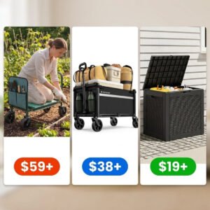 Wagon Cart  | Outdoor Storage Box | Foldable Garden Seat