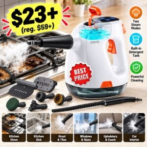 Handheld Steam Cleaner with Detergent Dispenser