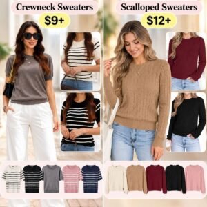 Scalloped Sweater , Crewneck Sweater