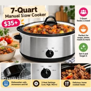 7-Quart Manual Slow Cooker