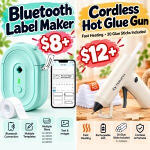 Bluetooth Label Maker, Cordless Hot Glue Tool