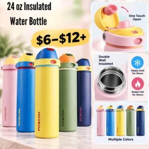 24 oz Insulated Water Bottle