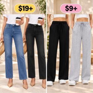 | Wide Wide Leg Sweatpants  | Straight Leg Jeans