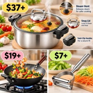 Vegetable peeler | Wok,  | 7.5qt stock pot