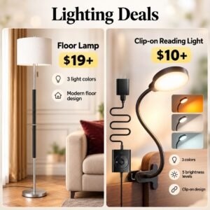 Clip on Reading Light,  Floor Lamp