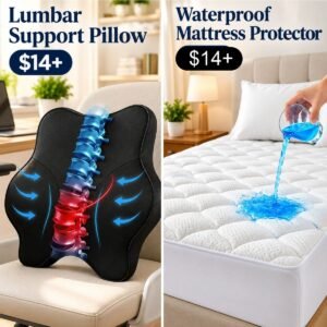 Lumbar Support Pillow , Waterproof Mattress Protector