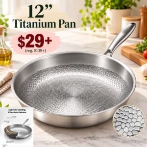 12″ Hammered Titanium Pan