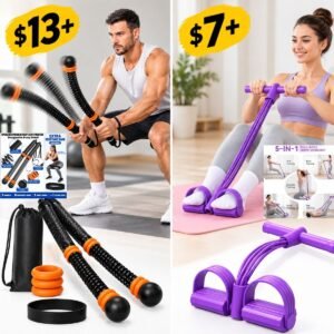 Pedal Resistance Band, Adjustable Cordless Battle Ropes